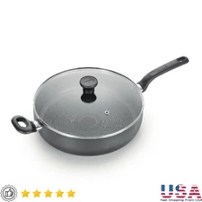 Nonstick Jumbo Cooker W/ Thermo-Spot Indicator 5 Quart Easy Care Dishwasher Safe