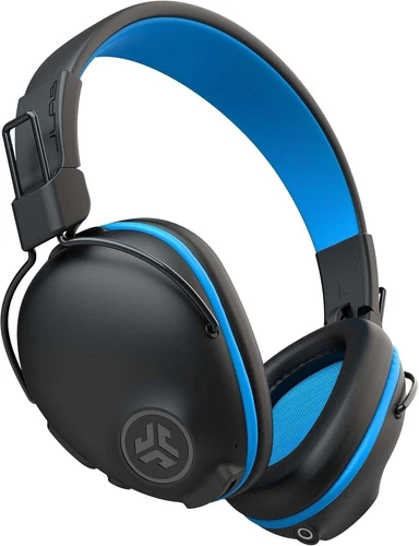 Kids Wireless Headphones JLab JBuddies Pro | Safe Volume, 35H Battery, Blue
