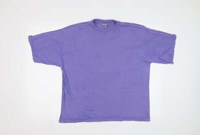 Cis Co. Ltd Damen lila Baumwollmischung Basic T-Shirt Größe L Rundhalsausschnitt