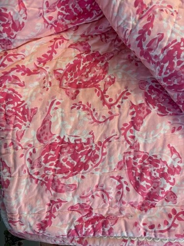 Pottery Barn Kids Lilly Pulitzer Twin Patchwork Quilt On Parade Pink Green - Picture 6 of 10