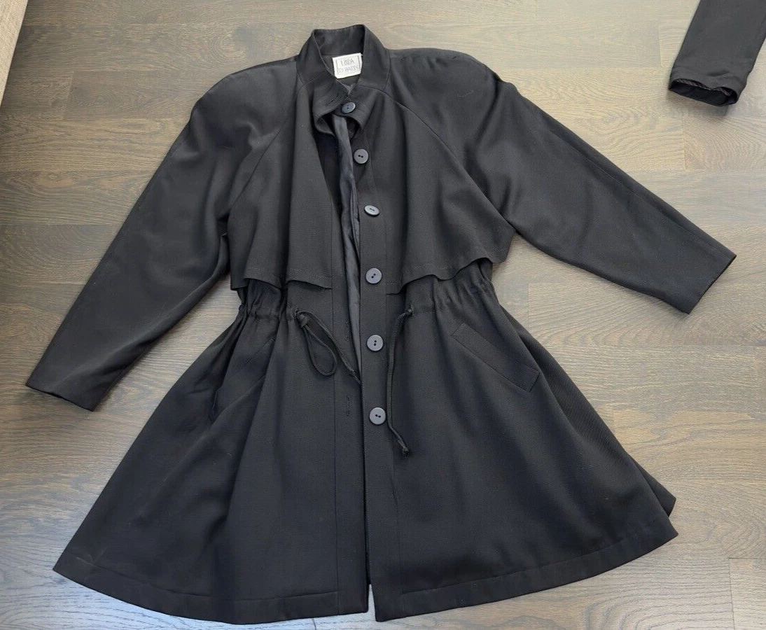 Linda Richards Vintage Jacket Coat 100 WOOL Padded shoulders Lined