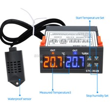 NEW Digital Temperature Humidity Controller STC-3028 AC110-220V 10A Thermostat-