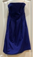 XXI Womens Party Dress Size S Blue Strapless Prom Cocktail Side Zipper 82