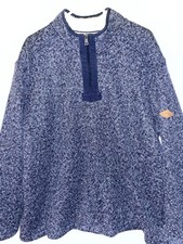 Orvis Brighton Men's Sherpa Lined 1/4 Zip Pullover XXL Sweatshirt Blue