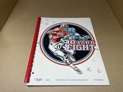 10 Yard Fight Arcade MANUAL Original 1984 Video Arcade Game Service Repair