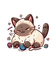 Wall decal sticker cute cat wall sticker 18 x 18 cm large