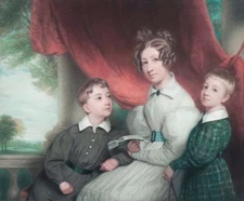 high quality oil painting  handpainted on canvas "a lady and her children"