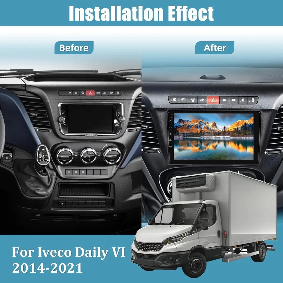 Für Iveco Daily 2014-2022 Autoradio Android 14 Navi GPS Car Play DAB+ QLED 128GB - Bild 2 von 4