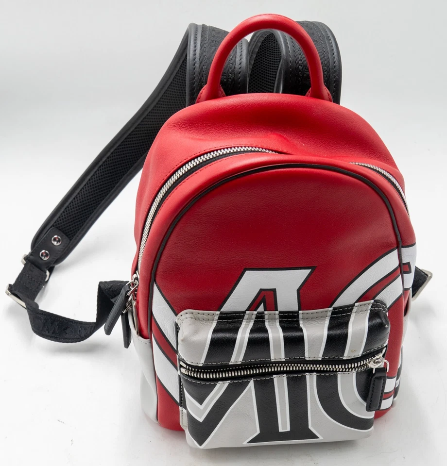 Mochila MCM Piel de becerro Logotipo en contraste Rojo Rubí MMK9SVE15RU