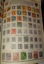World Wide Stamp Album from estate sale - China Austria Canada etc.