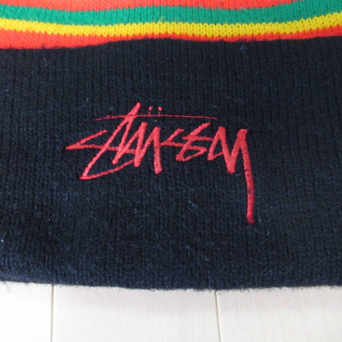 80s OLD STUSSY CAP Rasta Black Long Beanie | eBay