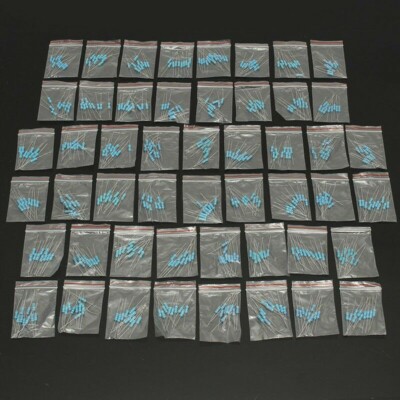 500Pcs 50 Werte 1% 1ohm~1M 1W (1 Watt) Metal FILM Widerstände Sortiment Set YL