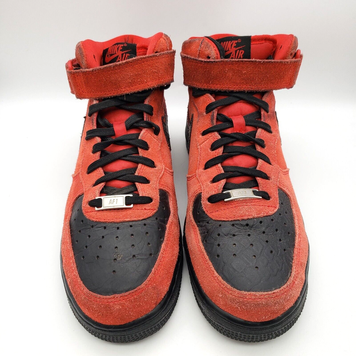 Size 9.5 - Nike Air Force 1 '07 Mid University Red Black for