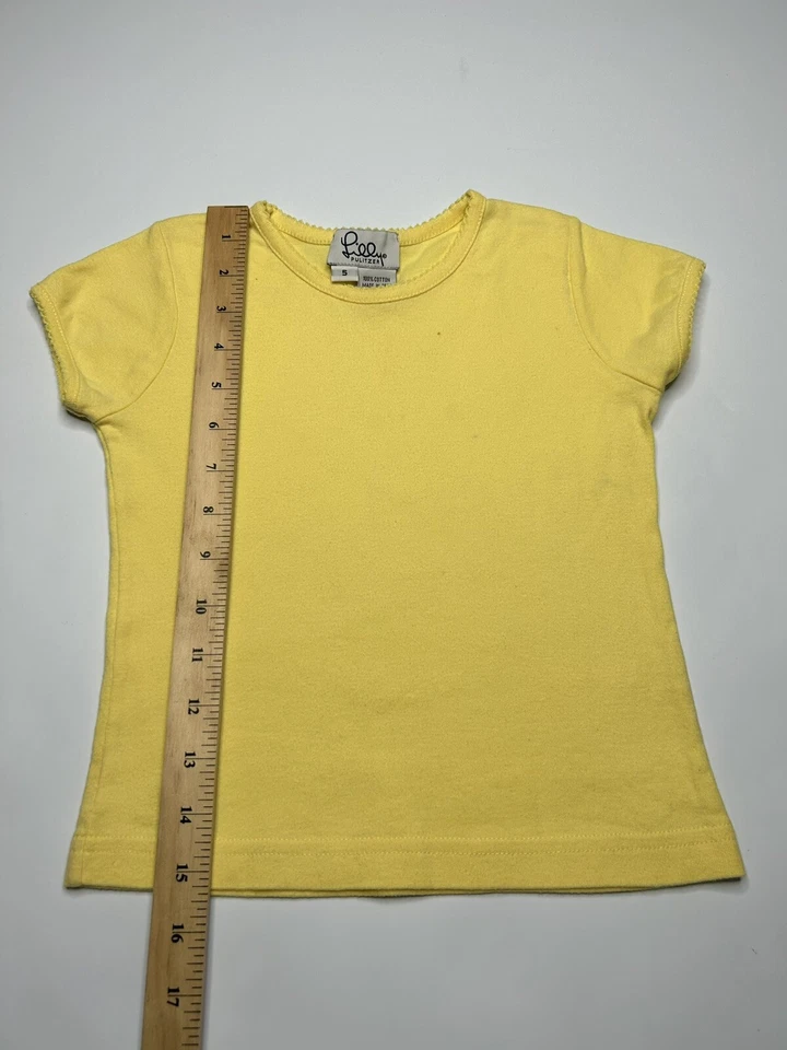 Camiseta Lilly Pulitzer Niñas Manga Corta Cuello Redondo Talla 5 Amarilla De Colección Foto 3 de 4
