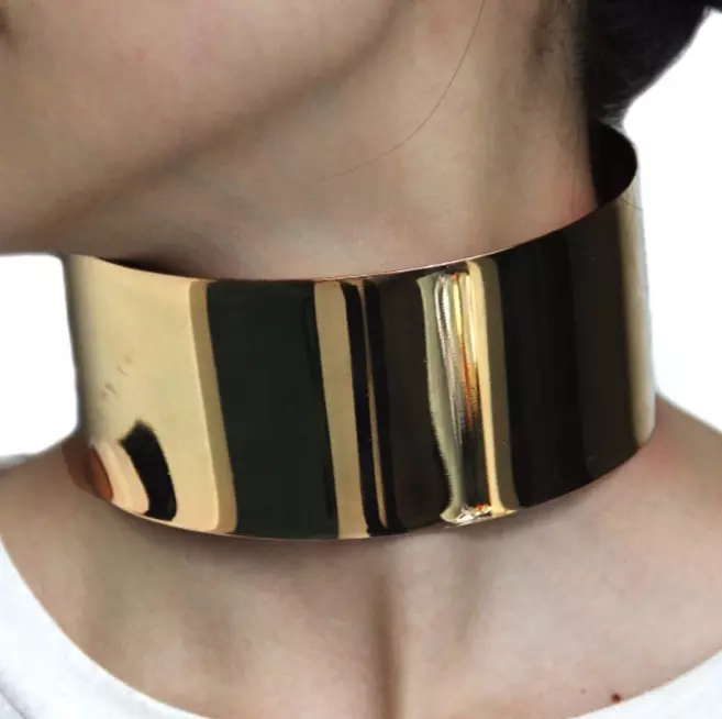Metal choker cheap collar necklace