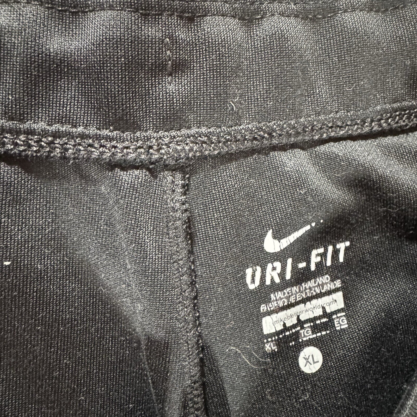 Nike Tight Running Track Pants Men’s XL Dri-Fit Black 684702-010 Joggers Flaw