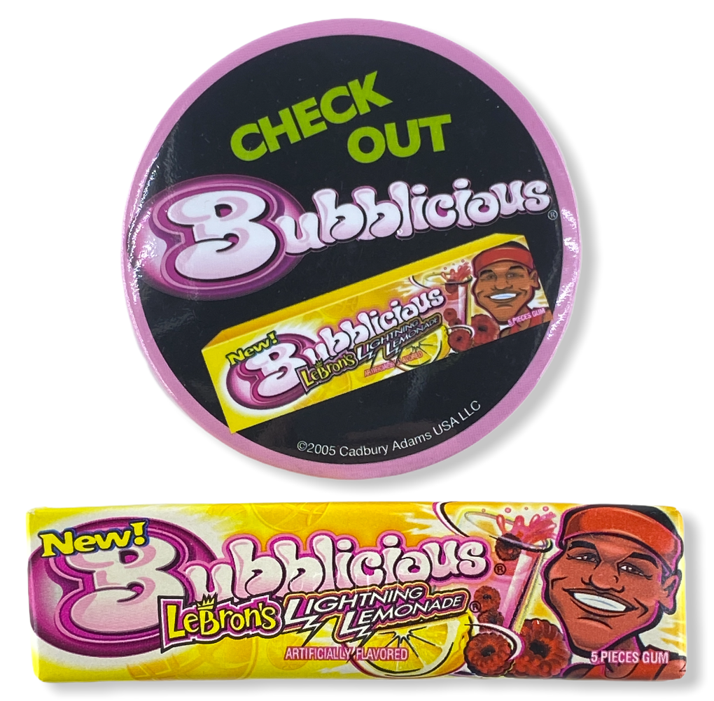 LeBron James Bubblicious LeBron's Lightning Lemonade Gum (5Piece Pack
