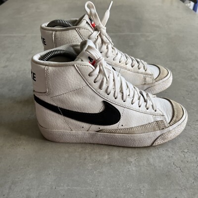 Nike Blazer MID '77 Weiß Schwarz Herren UK 3 Sport Lifestyle Retro Freizeit
