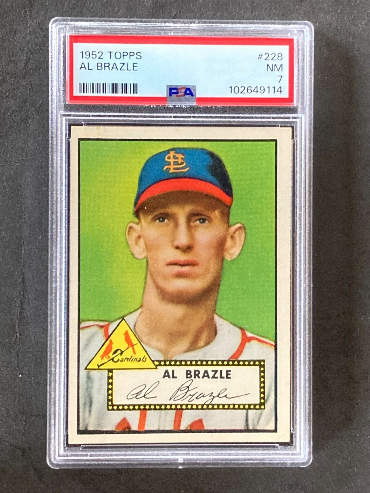 1952 Topps #228 Al Brazle Set Break PSA 7
