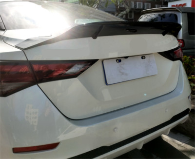 Glossy Black R Style Rear Spoiler Wing Trunk For 2020-2025 Nissan Sentra Sedan