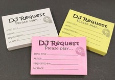 DJ Request Slips - Disco / DJ / Club / Bar / Pub - Pads of 100