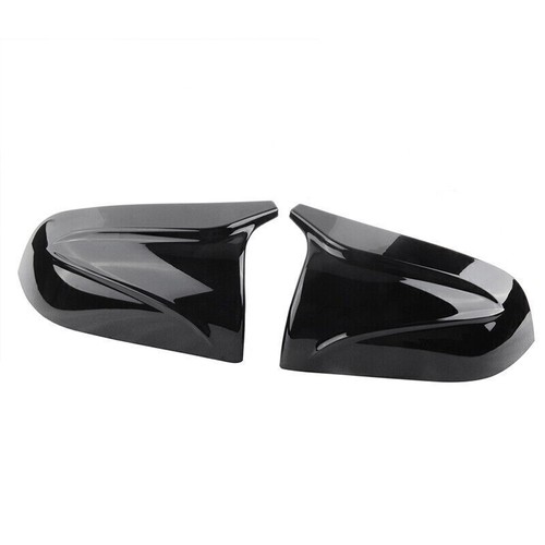 Fits 2017-21 2022 Tesla Model 3 Gloss Black ABS Horn Rearview Mirror Cap Covers - Picture 4 of 8