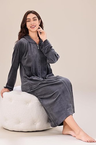 Richie House Zipper Robe Women - Full-Length Housecoat Bathrobe Lounge RHW4100 - Picture 11 of 11