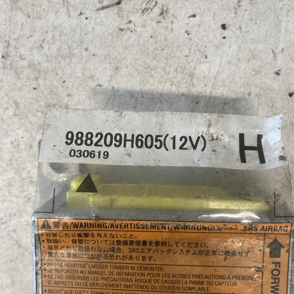 Nissan X Trail Air SRS 2004 módulo de bolsa 988209H605/H Foto 4 de 4