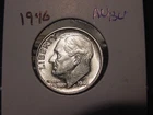 1946 ROOSEVELT DIME AU BU NICE ORIGINAL COIN FREE SHIPPING