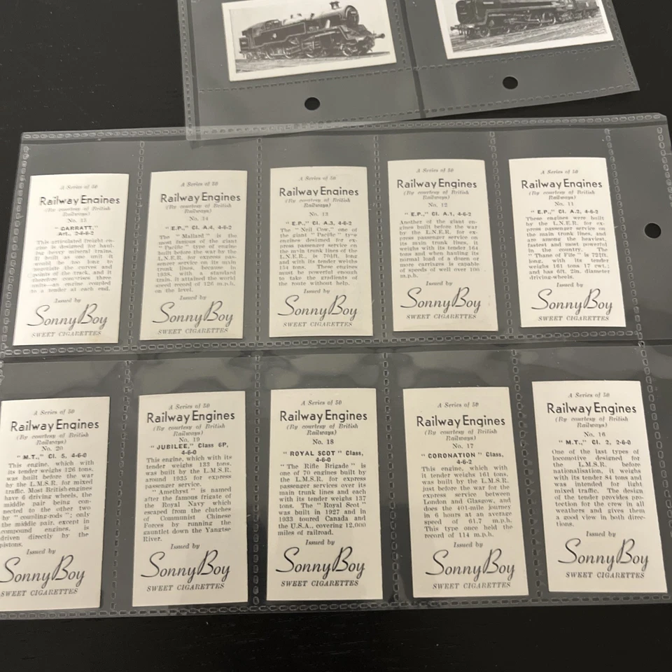 Sonny Boy Sweet Cigarette Cards Railway Engines  - Image 2 of 4