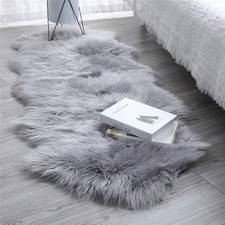Image of Faux Fur Rug Fluffy Rug Shaggy Rugs Faux Sheepskin Rugs Floor Carpet for