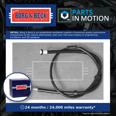 Handbrake Cable Rear Left BKB3702 Borg & Beck Hand Brake Parking 51900394 New