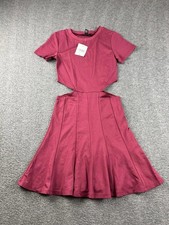 Forever 21 Women's Cherry Short Sleeve Cutout Dress Size Small