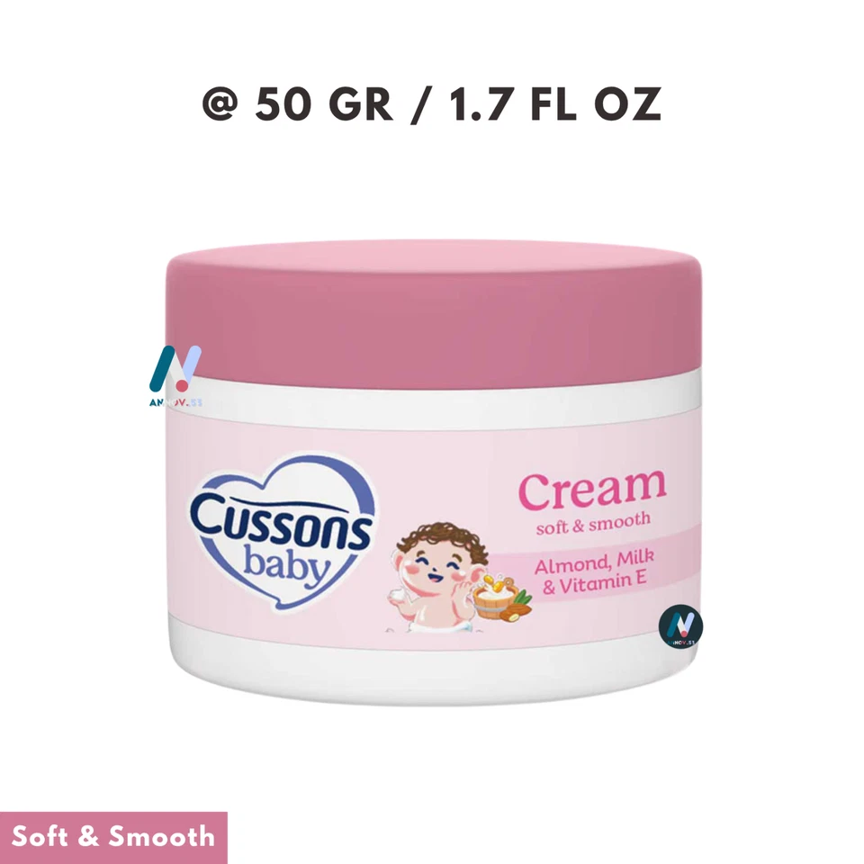 Crema para bebé Cussons suave y suave hidratante natural nutrir la piel seca 50 g Foto 2 de 4