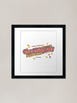 schokoriegel, zahltag, cha ching da gerahmtes Wandbild Poster Leinwanddruck Bild