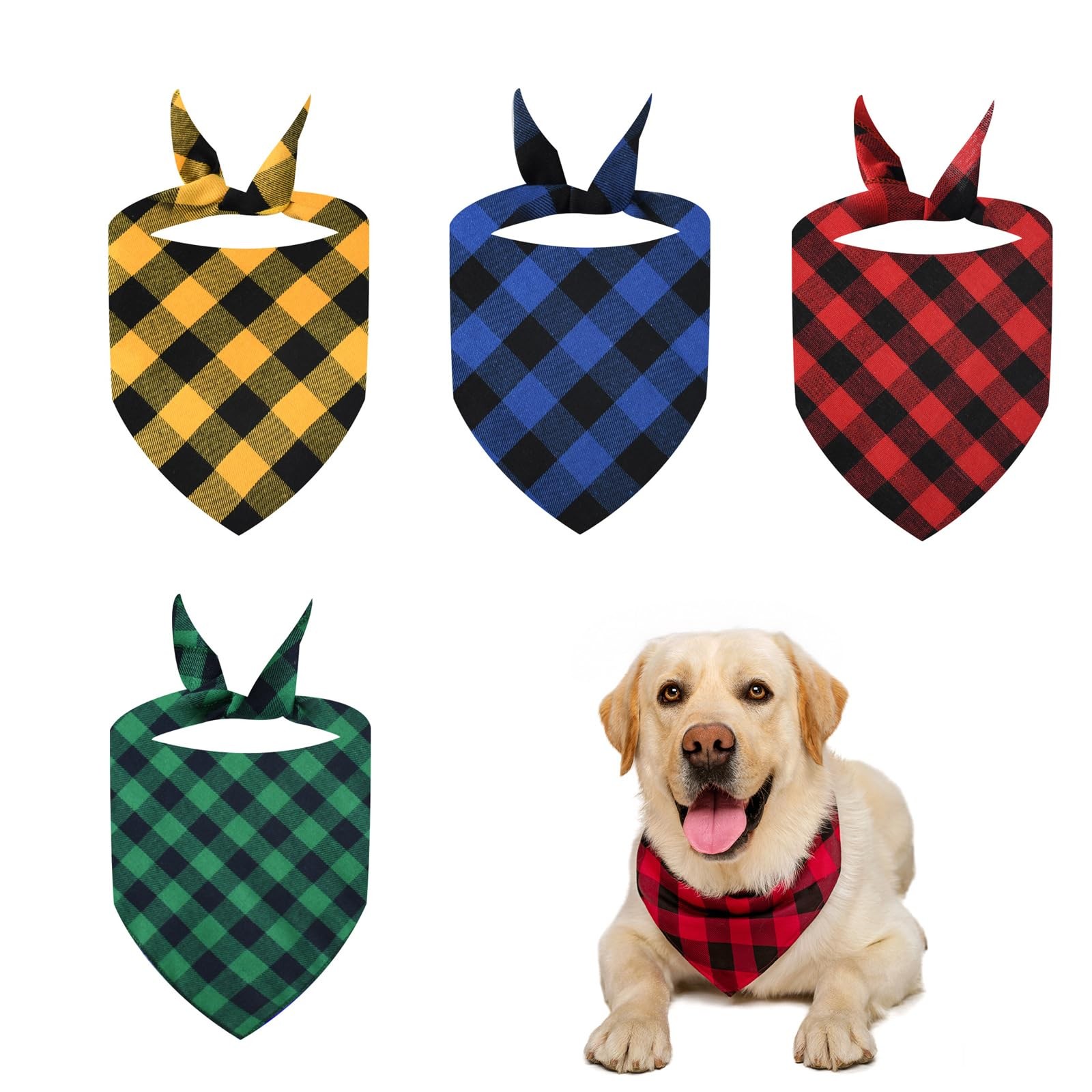RTRTGS Bandana cane Set di 4 bandana per cani Accessori cane Vestibilità re
