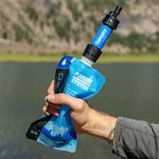 Sawyer Products SP128 MINI Water Filtration System - 16oz Pouch and Straw