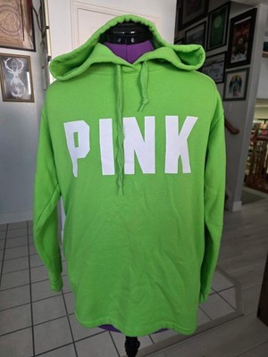 PINK by VS womens size XS oversize fit bright green hoodie