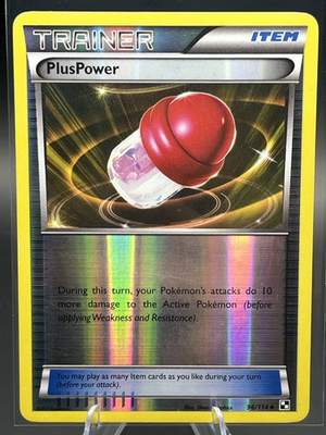 #ad Pokemon Card Plus Power Black amp; White 96 114 Reverse Holo Uncommon LP $1.99