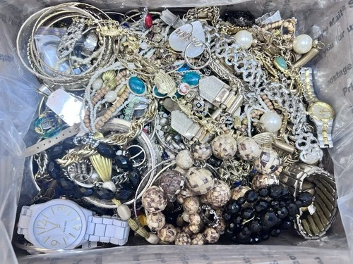 10.5lb Vintage To Now Costume Jewelry Grab Bag PRIORITY SHIPPING