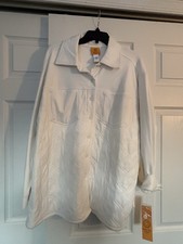 NWT!! RUBY RD. size 1X button down long sleeve quilted top 
