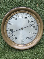Vintage Ashcroft Co. Large 9.25  Brass 200 PSI Pressure Gauge Pat Off 449029 A