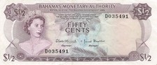 Bahamas 50 Cents 1968 XF