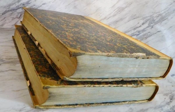 1750 Venice Sancti Bernardi Opera Omnia 3 vols in 2 Folio Mabillon Notes Latin - Image 2 of 4