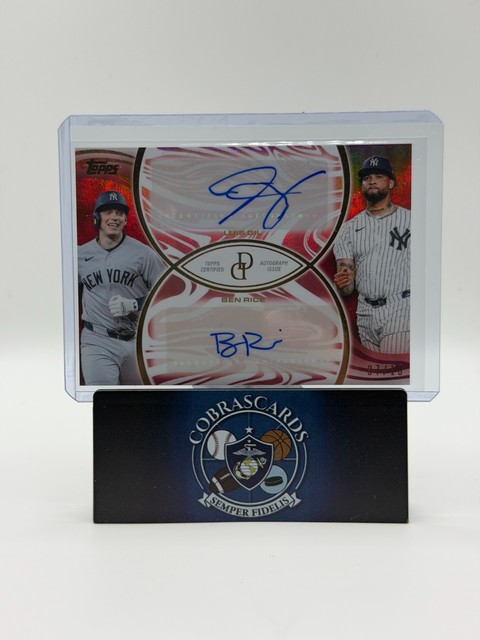 2026 Topps Dynamic Duals Ben Rice Luis Gil Auto Red RC #/10 Yankees