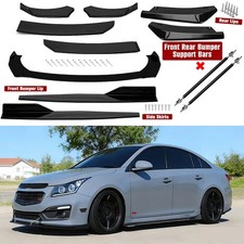 Front Rear Bumper Lip Spoiler Body Kit Splitter Side Skirt For Chevrolet Cruze