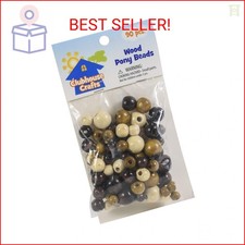Clubhouse Crafts Wood Pony Beads 90/Pkg-
