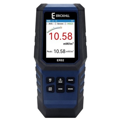 ERICKHILL EMF Messgerät ER-02 Magnetfeld RF/EMF Detektor wiederaufladbar LCD sch