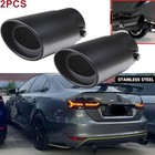 2PC For Volkswagen Jetta Rear Exhaust Pipe Tail-Tip Muffler Round Accessories