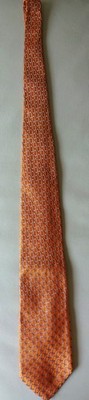 BARNEYS - NEW YORK Krawatte kleingemustert orange/blau 100% Seide